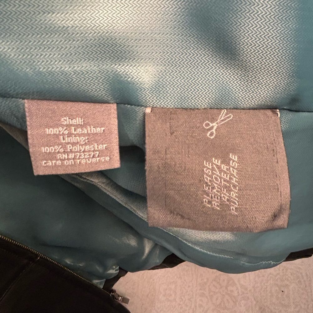 Apt 9 Lambskin Leather Jacket Womens XL Black Soft Zip Front Classic - Picture 13 of 14